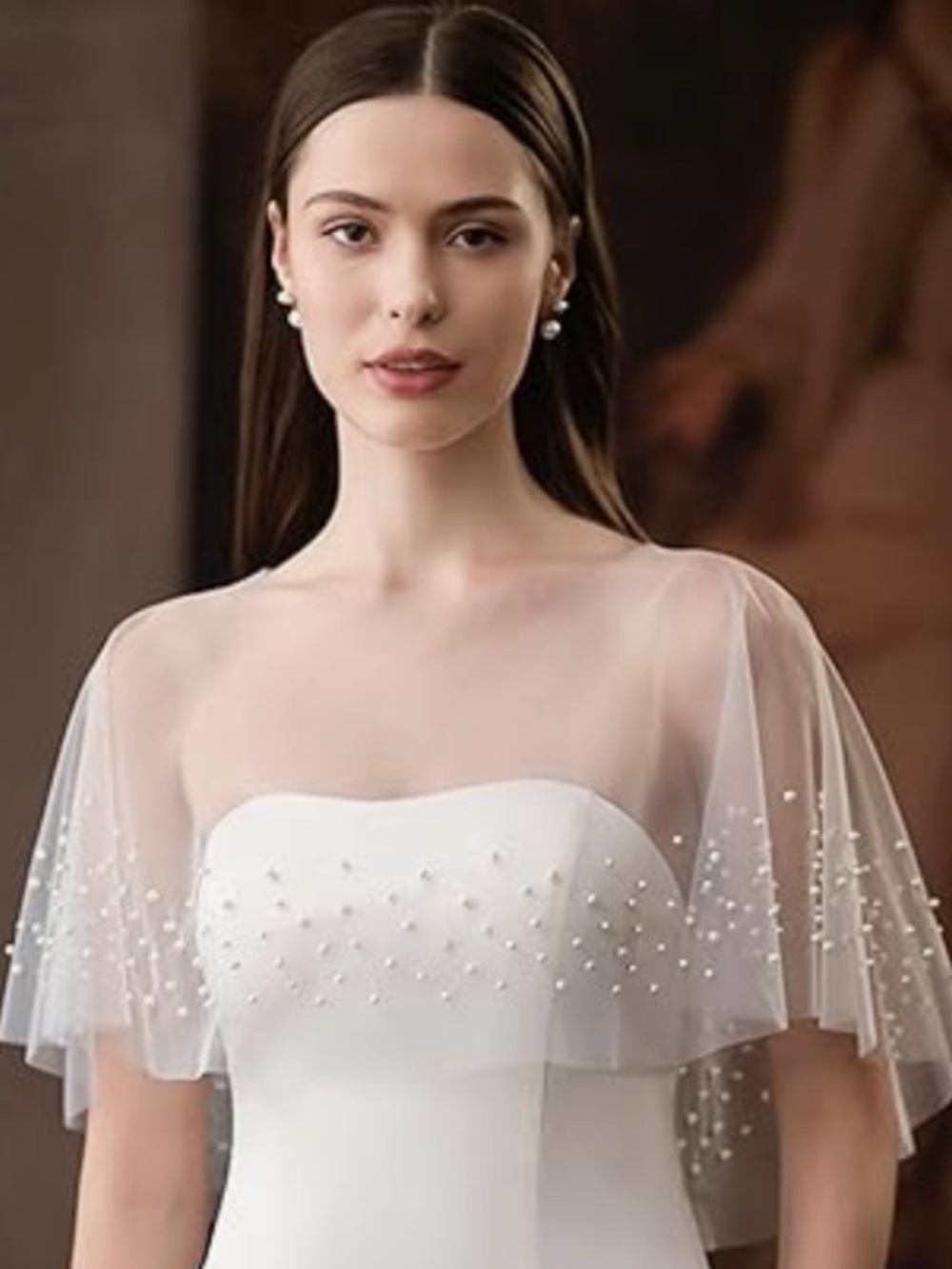 NWT Pearl Bridal Cape